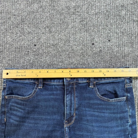 American Eagle Womens Skinny Jeans Size 16 Regular Blue Denim Next Level Stretch - Picture 6 of 10